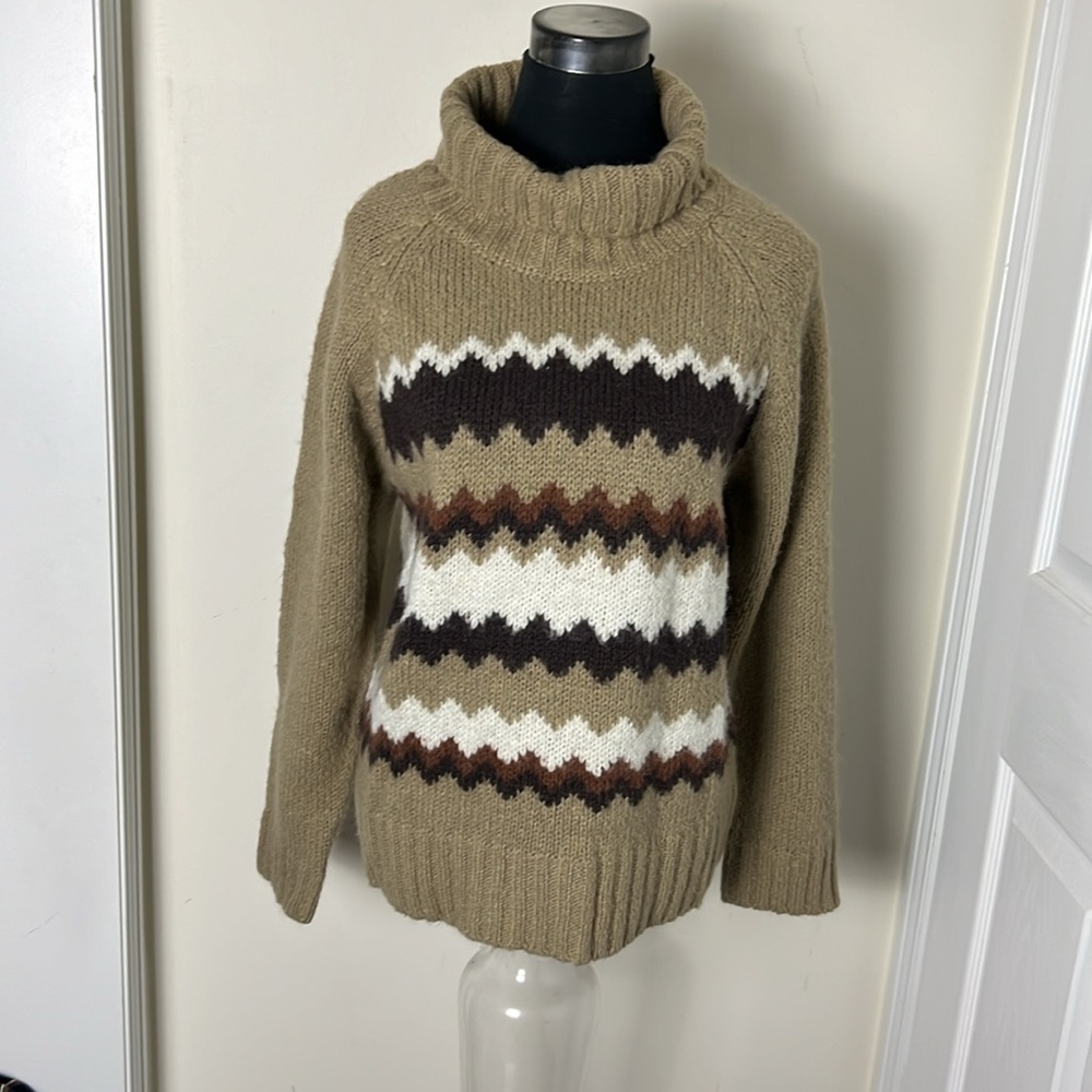 Penman Wool Blend Knit Cowl Neck Sweater Size Large